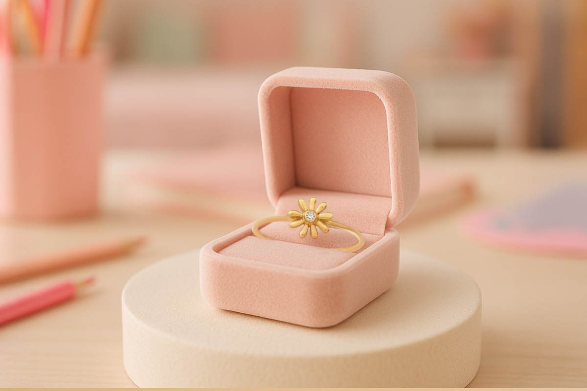 Anneau Bonore en essai argenté 925 Gold-Plated 999 (24K)