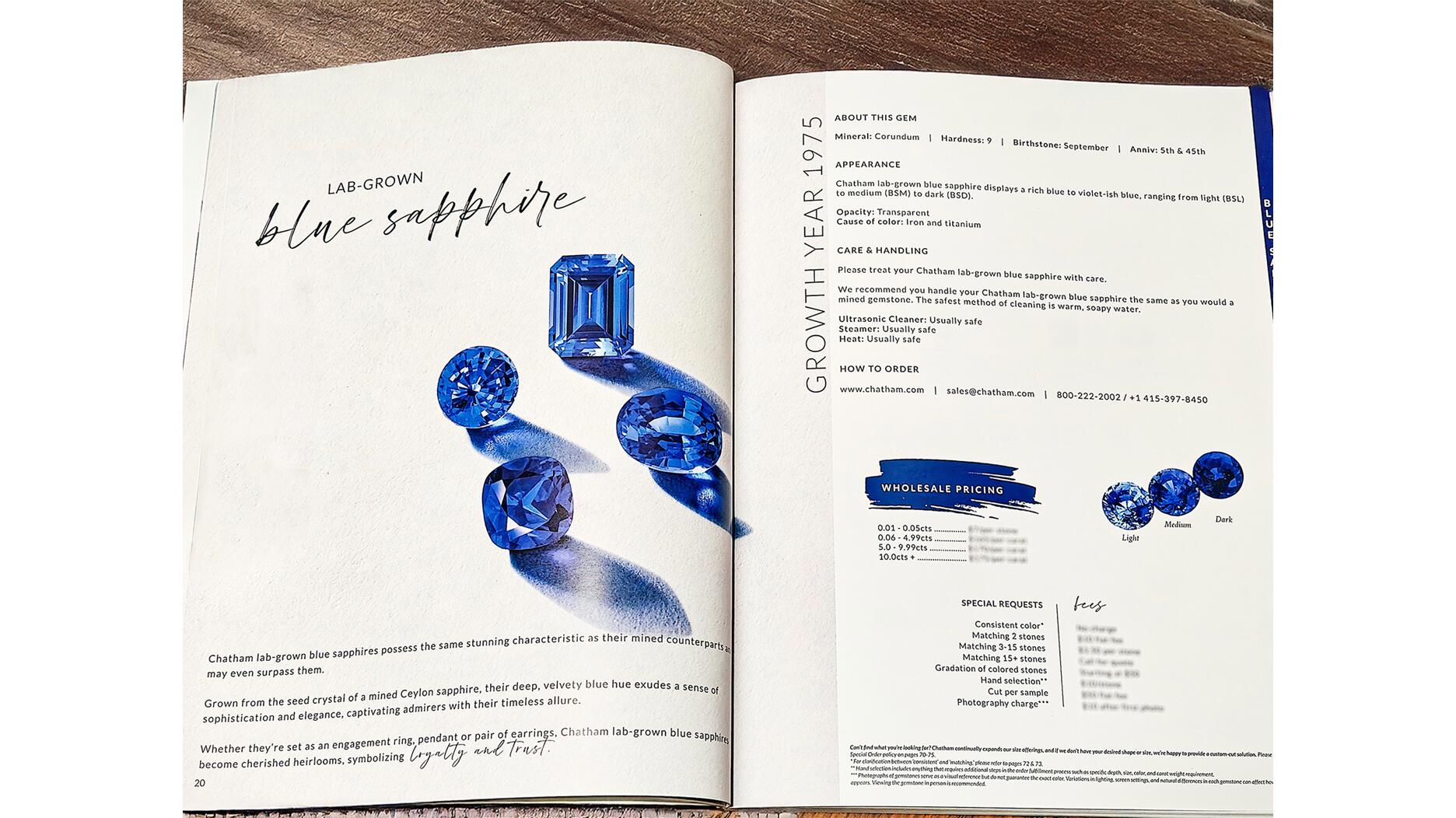 Chatham publie un catalogue pour les pierres précieuses cultivées en laboratoire