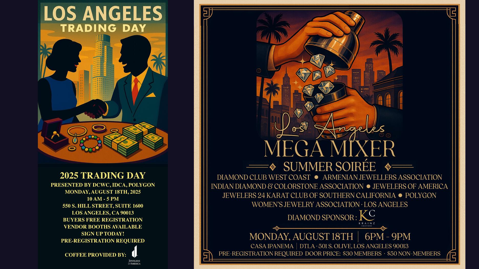 Orgs de la côte ouest pour organiser un événement de trading, mélangeur à LA