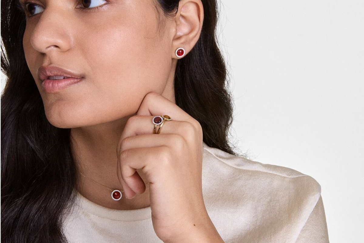 Daniel Wellington Audrey Red Agathe Gold Collier