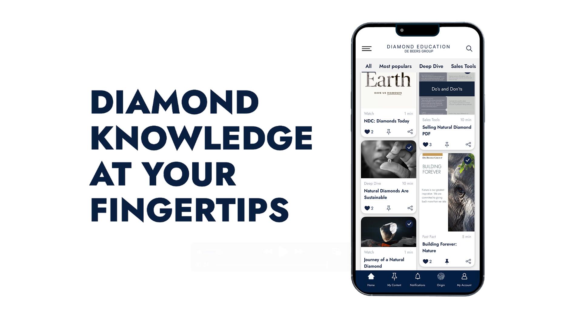 Besoin de vendre des diamants plus naturels? De Beers a une application pour cela