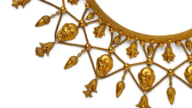 Un collier «Ruvo» en or, vers 1870-1880, par le designer italien Giacinto Melillo. Collection de Neil Lane. (Crédit d'image: Lendon Flanagan) Collier Gold Ruvo Giacinto MeLILLO