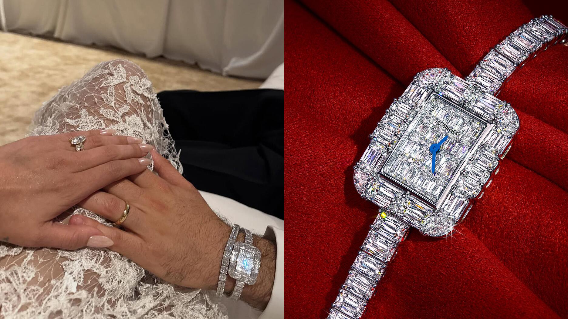 Selena Gomez, Benny Blanco Tir le nœud portant des diamants, des métaux blancs