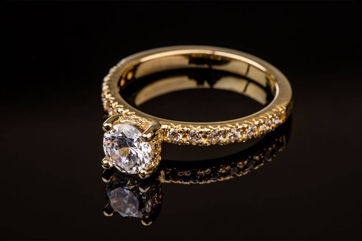 Bague Bonore en or 585 avec un diamant de 0,96 ct