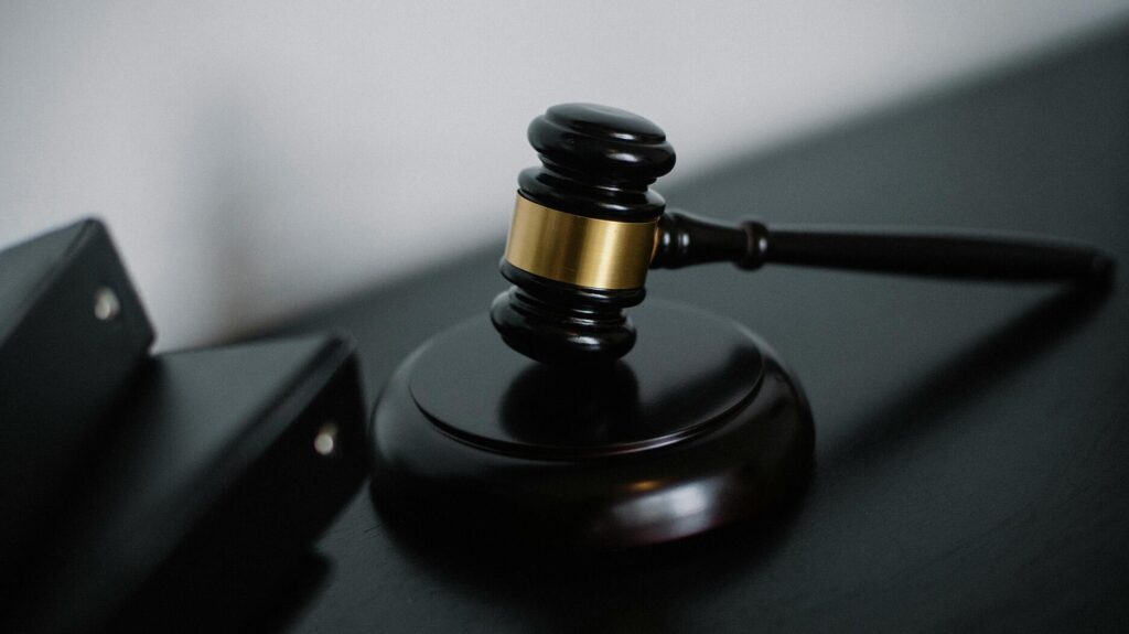Stock image of gavel
