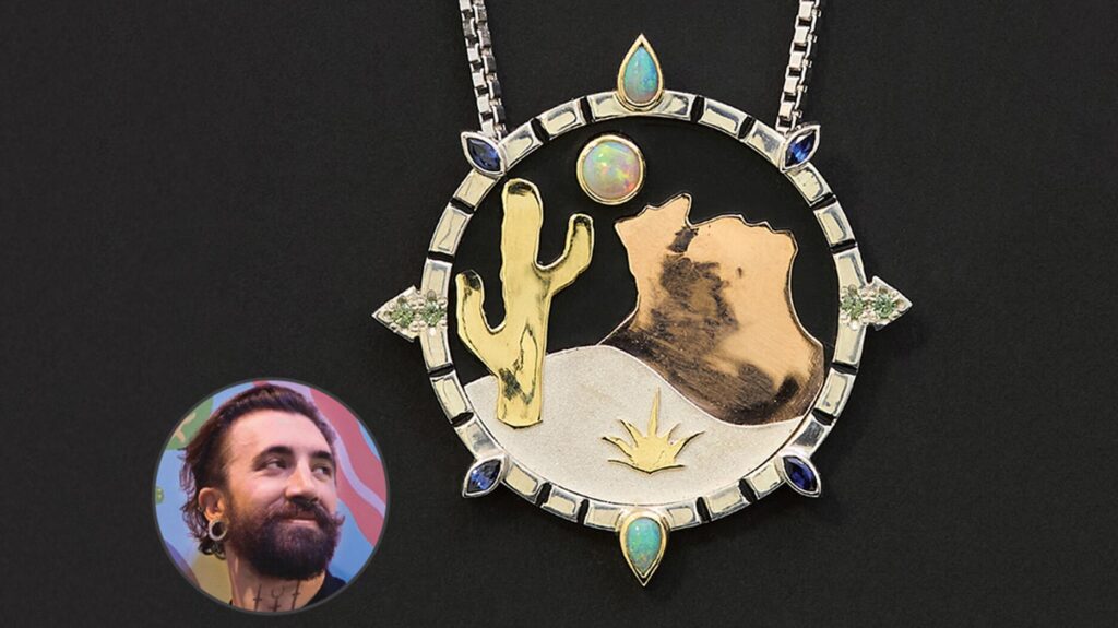 Silas Smith and his Responsible Design Challenge Winning Pendant