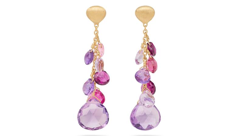 Marco Bicego - Boucles d'oreilles multi-rangs Paradise avec améthyste