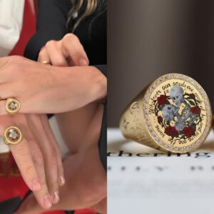 Margot Robbie et Jacob Elordi portent des chevalières assorties aux bijoux Cece