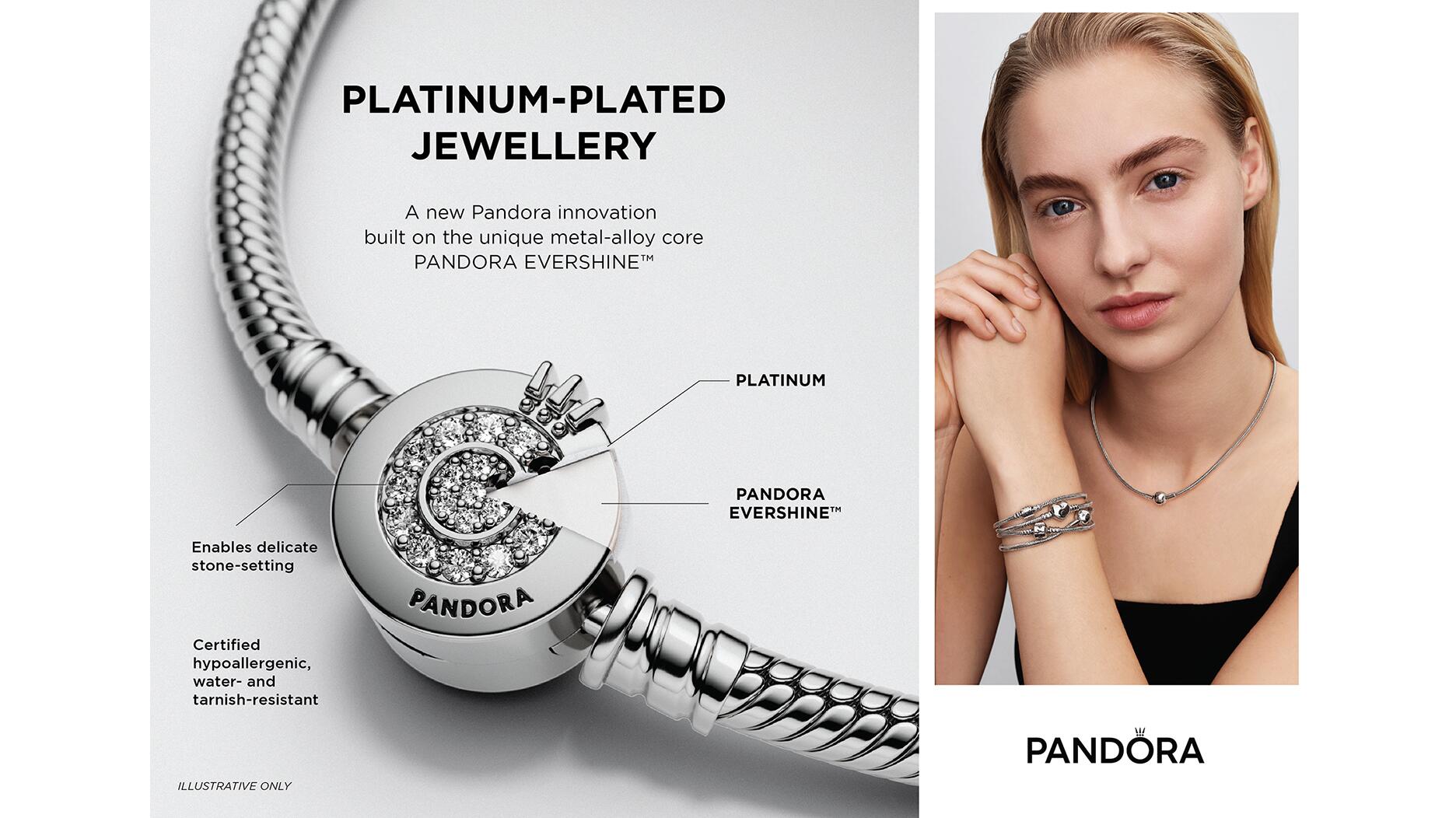 Pandora va commencer à vendre des bijoux plaqués platine