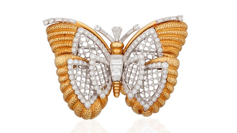 Broche papillon en diamant David Webb