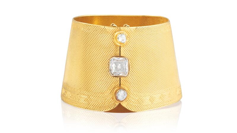 bracelet manchette diamant 19ème siècle