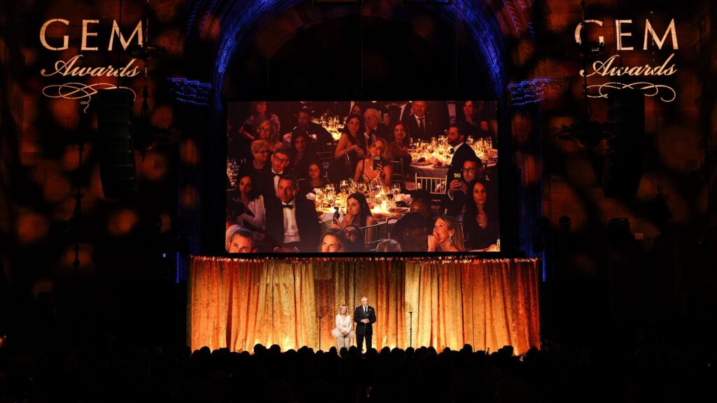 Mark and Candy Udell on stage at the 2026 Gem Awards