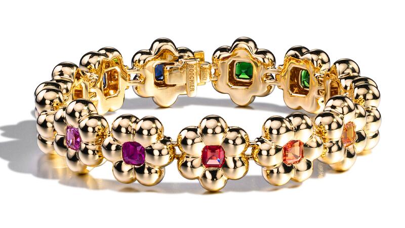 Boochier Grand bracelet bouffant à fleurs arc-en-ciel