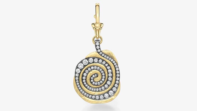 Pendentif fougère médaillons Jessica McCormack