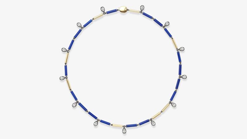 Jessica McCormack - Collier long à médaillons avec lapis et diamants