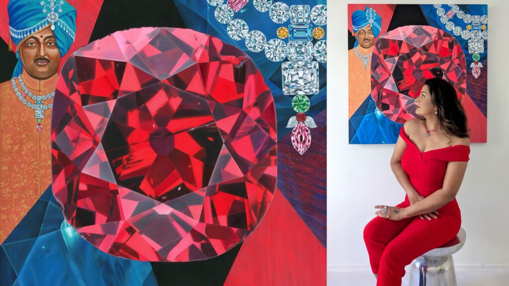 Winston Red Diamond painting by Reena Ahluwalia