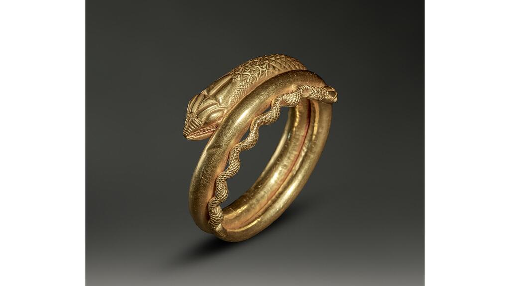 Brassard serpent doré Maurice Tempelsman