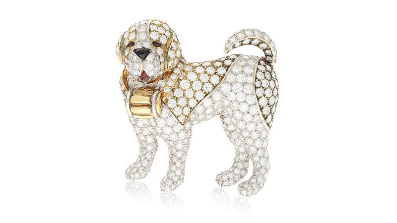 Broche chien Van Cleef & Arpels St Bernard