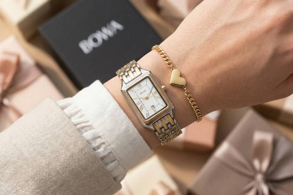 Montre femme BOWA Barcelona Blanc Argent-Or Acier 23 Coffret Cadeau