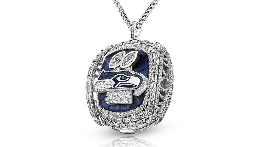 Jason de Beverly Hills Pendentif bague de championnat des Seahawks de Seattle