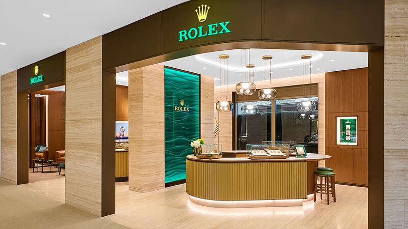 La boutique Ridgeland dispose d'un espace Rolex dédié. Lee Michaels Fine Jewelry Ridgeland Mississippi intérieur
