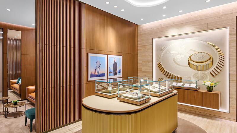 Un autre regard sur l'espace Rolex du détaillant Lee Michaels Fine Jewelry Ridgeland Mississippi intérieur