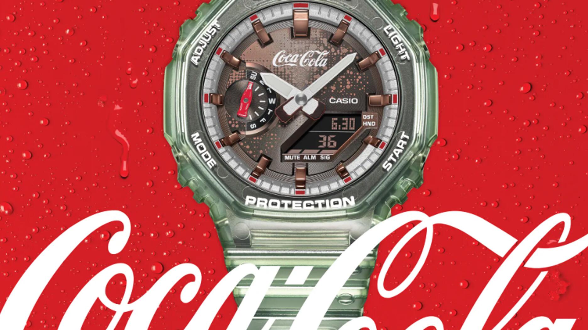 G-Shock et Coca-Cola partenaires sur une montre inspirée des bouteilles