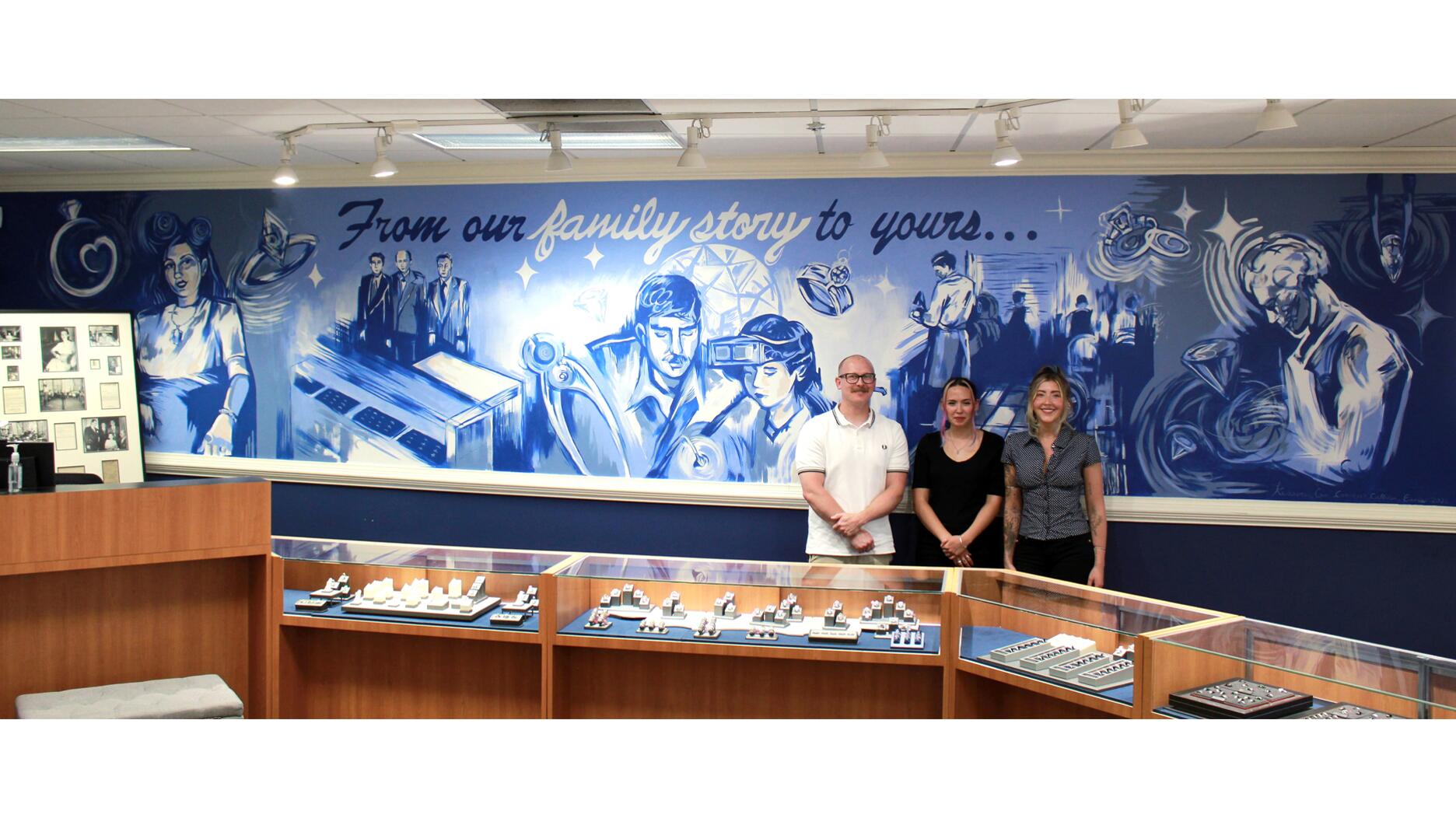D. Geller & Son s'associe aux étudiants en art de la KSU pour une fresque de magasin