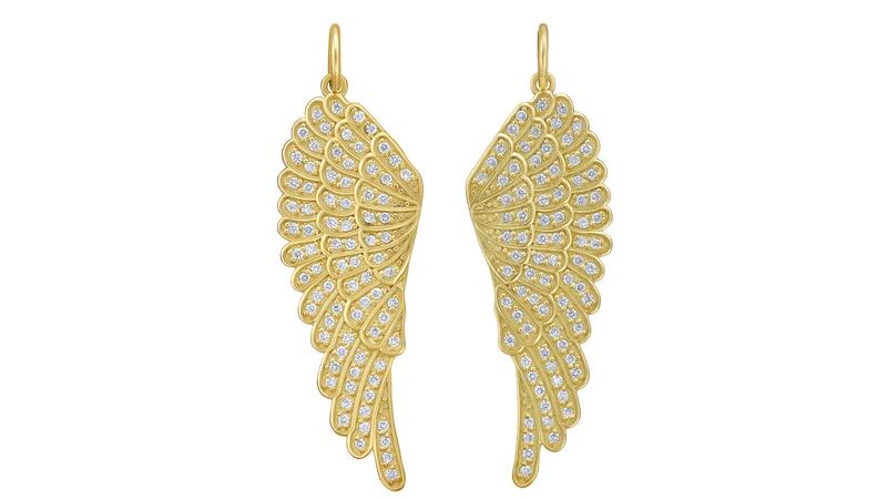 Charms ailes de diamant ange coeur de lion