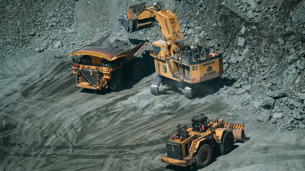 Trucks at De Beers’ Orapa mine in Botswana