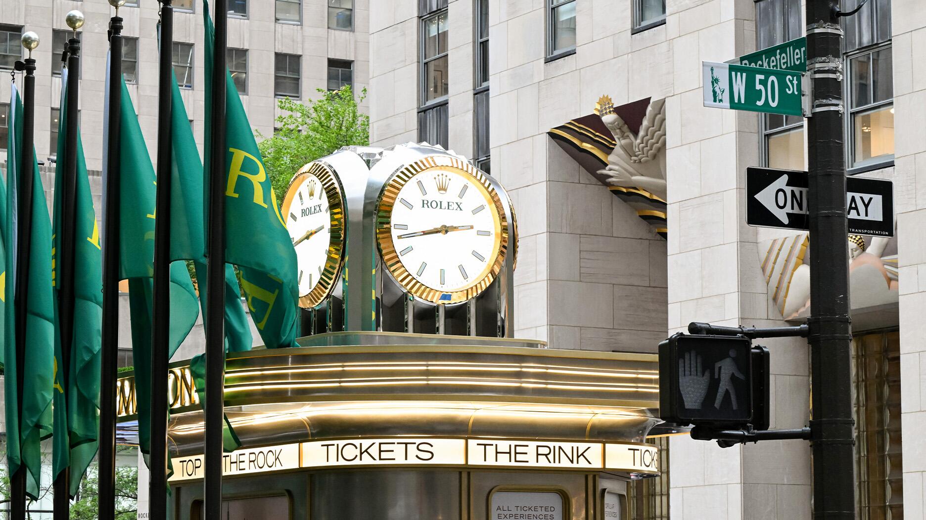 Rolex dévoile une horloge au Rockefeller Center