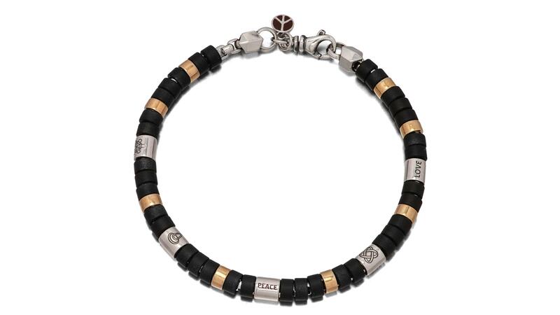 Bracelet de perles symbole Santana Now avec bois de scène Woodstock