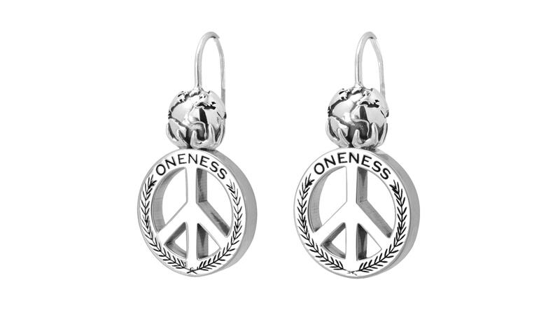 Boucles d'oreilles pendantes Santana Now pour la paix dans le monde