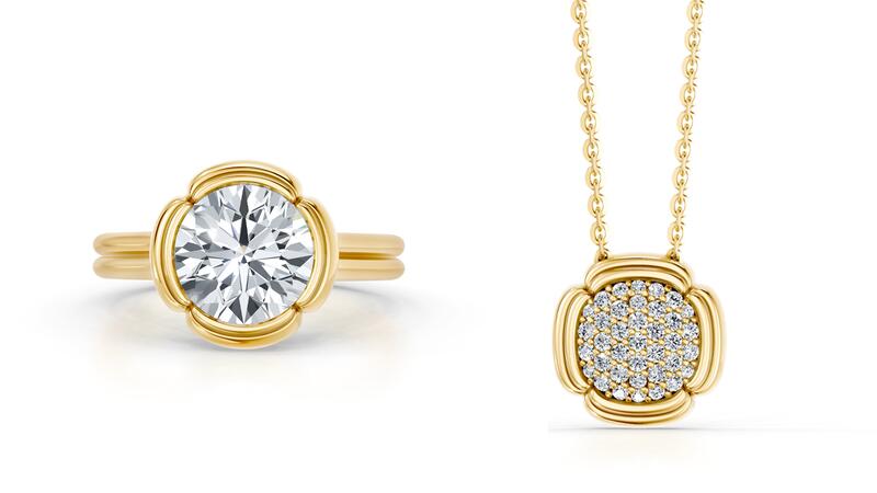 Une bague et un pendentif de la collection « Dorée » de Jean Dousset Collection Jean Dousset Dorée