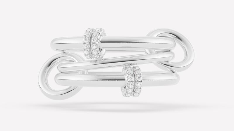 La bague « Jovie » en argent sterling pavé de diamants (2 300 $) Bague Spinelli Kilcollin Jovie