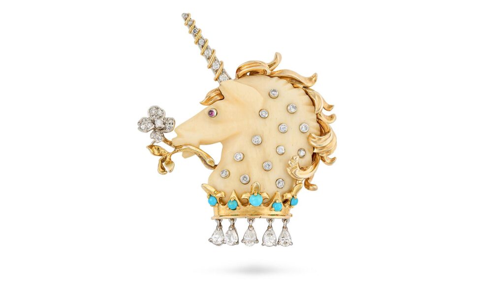 Verdura unicorn brooch