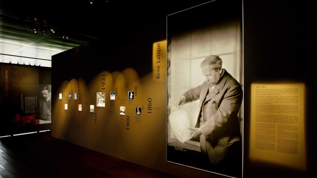 An interior shot of the Musee Lalique in Wingen-sur-Moder, France