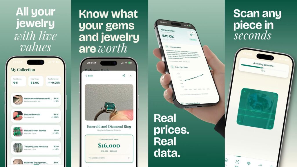 Gemstone AI app screenshots