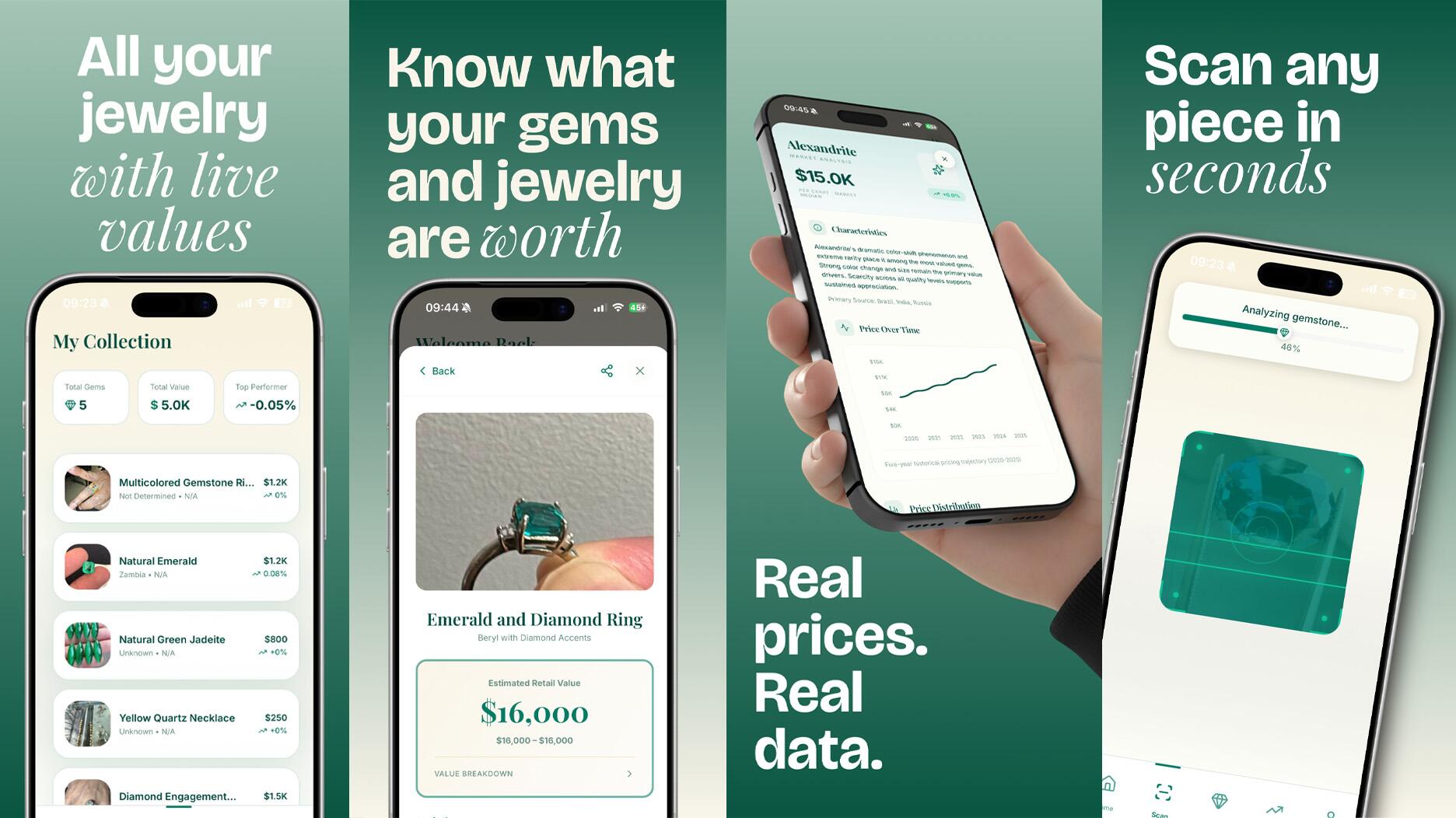 Gemstone AI app screenshots