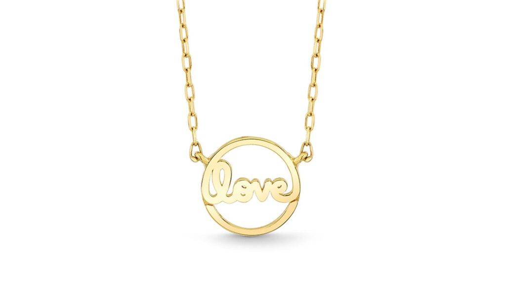 Sydney Evan Little Love Open Coin Fixed Necklace