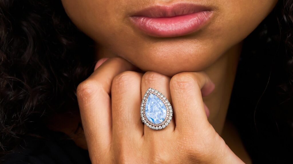 8.03 carat natural fancy light blue diamond