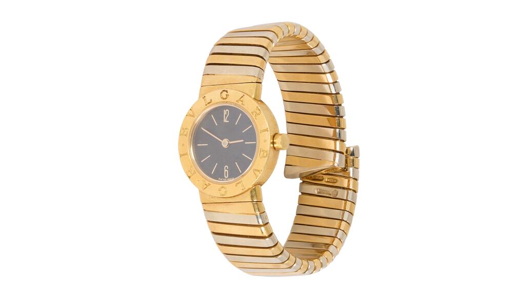 Montre-bracelet Bulgari Tubogas en or 18 carats de Warwick Montre-bracelet Dionne Warwick Tubogas