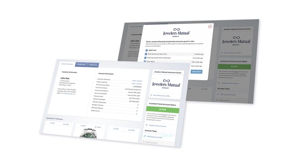 Jewelers Mutual Instappraise screenshot mock up