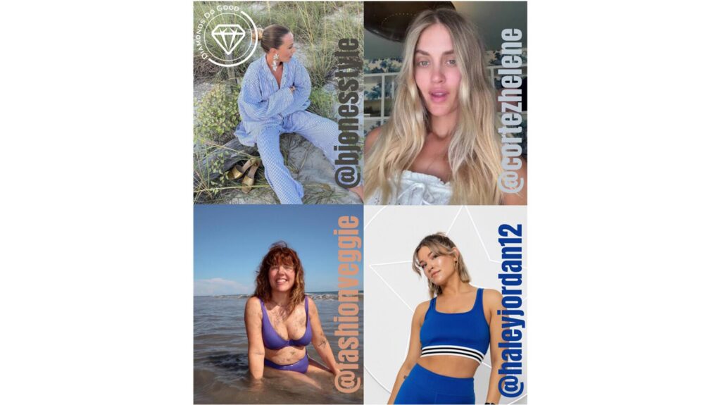 Molly Stillman @fashionveggie, Beth Jones @bjonesstyle, Helene Cortez @cortezhelene, and Haley Jordan @haleyjordan12 