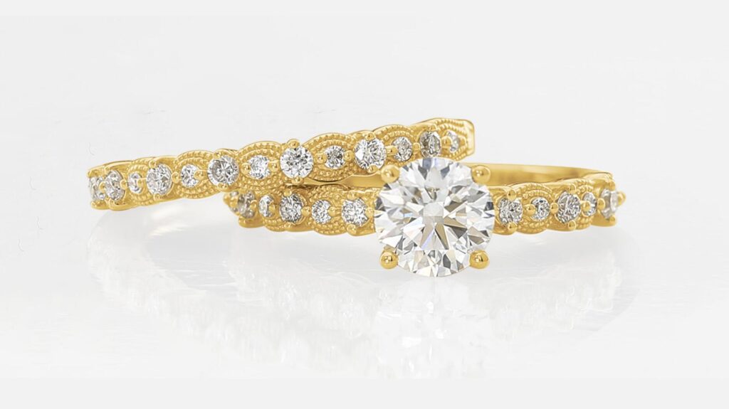 Rio Grande engagement ring and band